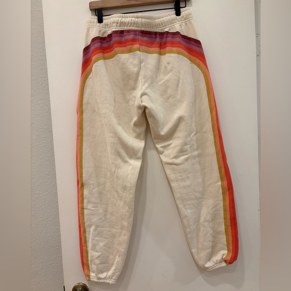 Marine Layer Cloud Nine cotton blend fleece rainbow sweatpants joggers sz M - Picture 2 of 5